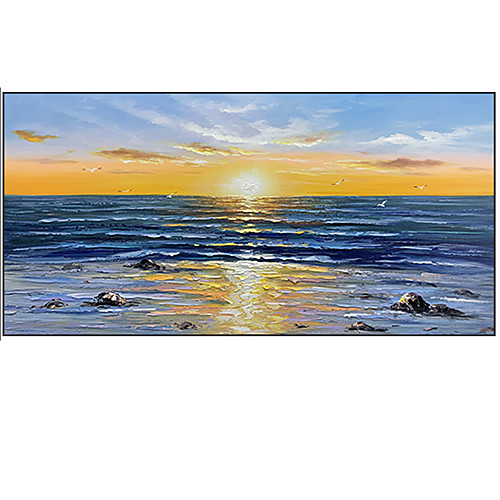 

Oil Painting Hand Painted Horizontal Panoramic Abstract Modern Rolled Canvas (No Frame)