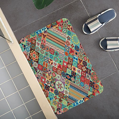 

Bohemian Ethnic Style Pattern Carpet Door Mat Bedroom Living Room Carpet Study Room Carpet Kitchen Bathroom Anti-slip Mat