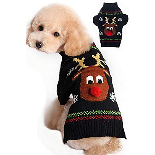 

Dog Reindeer Sweaters Dog Sweaters New Year Pet Clothes for Small Dog and Cat