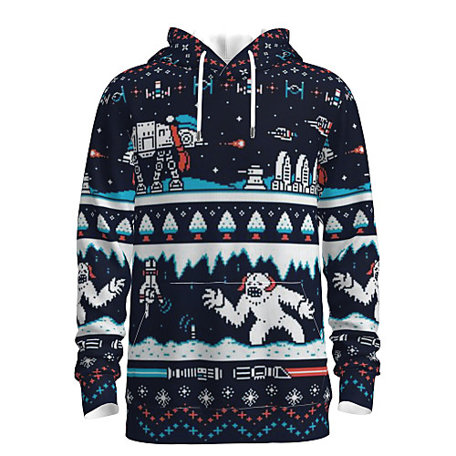 

Men's Pullover Hoodie Sweatshirt Animal Patterned Graphic 3D Hooded Christmas Daily 3D Print 3D Print Christmas Hoodies Sweatshirts Long Sleeve White