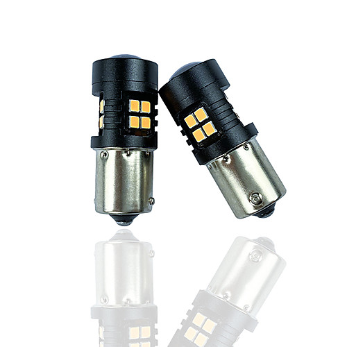 

OTOLMPARA 2PCS High Power16W Car 1156 LED Turn Signal Light Special for Hyundai Kona/ Veloster/ Santa Fe/ Accent/ Accent/ Mitsubishi Mirage/ Diamante Car CAN-bus LED Bulb BAU15S