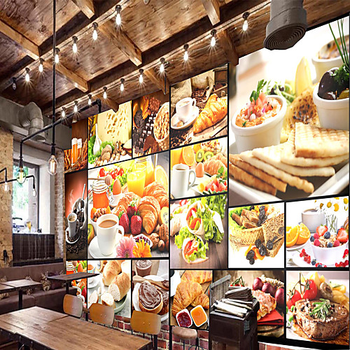 

Mural Wallpaper Wall Sticker Covering Print Peel and Stick Removable Delicious Food Canvas Home Décor