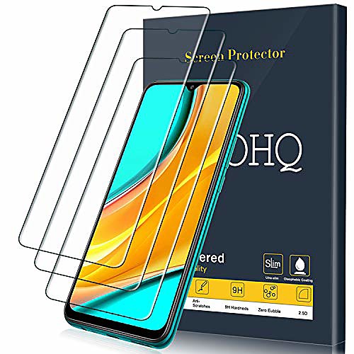 

screen protector for xiaomi redmi 9/redmi 9a/redmi 9c, [3 pack] tempered glass film, 9h hardness - no bubbles - anti-fingerprint - anti-scratch