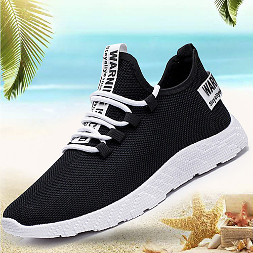 

Men's Trainers Athletic Shoes Athletic Running Shoes Walking Shoes Mesh Black / Red White Yellow Fall Spring