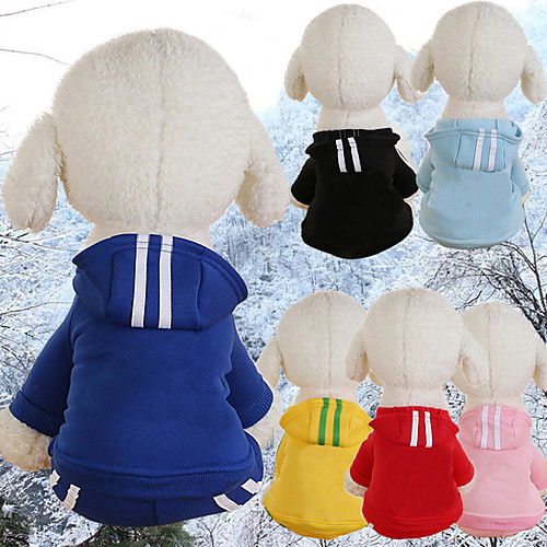 

Dog Hoodie Sweatshirt Puppy Clothes Solid Colored Casual / Daily Sports Winter Dog Clothes Puppy Clothes Dog Outfits Black Yellow Red Costume for Girl and Boy Dog Cotton S M L XL XXL