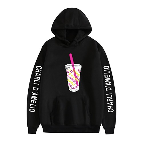 

Inspired by Cosplay Charli D'Amelio Hoodie Anime Polyester / Cotton Blend Graphic Prints Printing Harajuku Graphic Hoodie For Women's / Men's