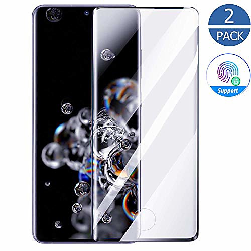 

2-pack Tempered Glass Screen Protector For Galaxy S21 Ultra Case Friendly Support Fingerprint Sensor Anti-Fingerprint No Bubble Full Coverage For Samsung Galaxy S21plus/S20Plus/S20ultra/S10