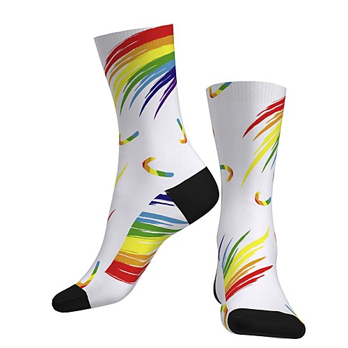 

Crew Socks Compression Socks Calf Socks Athletic Sports Socks Cycling Socks Women's Men's Bike / Cycling Breathable Soft Comfortable 1 Pair Graphic Christmas Santa Claus Cotton White S M L / Stretchy
