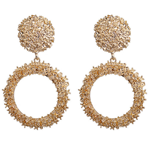 

statement drop earrings for women silver-tone