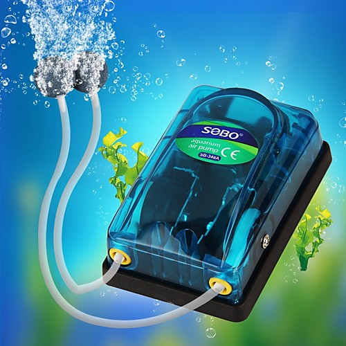 

SOBO Aquarium Air Pump Air Compressor For Aquarium Silent Quiet Air Control Aquarium Fish Accessories Double/Single Outlet