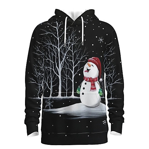 

Men's Pullover Hoodie Sweatshirt Print Graphic 3D Hooded Christmas Daily 3D Print 3D Print Christmas Hoodies Sweatshirts Long Sleeve Black