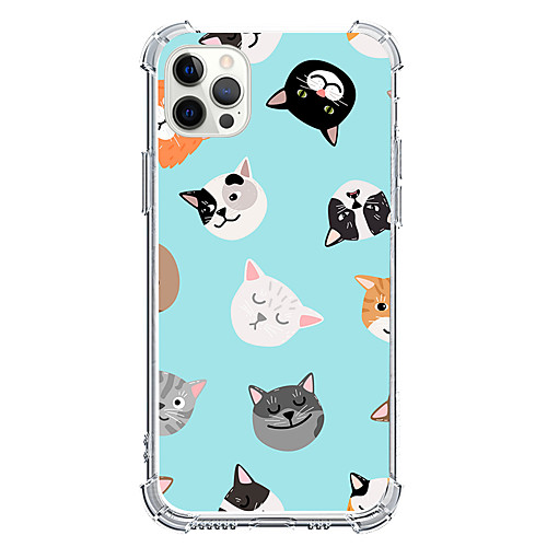 

Cartoon Cat Phone Case For Apple iPhone 12 iPhone 11 iPhone 12 Pro Max Unique Design Protective Case Shockproof Back Cover TPU