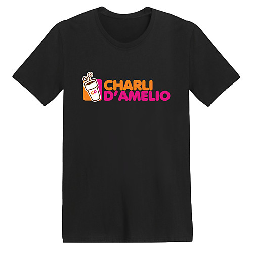 

Inspired by Cosplay Charli D'Amelio T-shirt Anime Polyester / Cotton Blend Graphic Prints Printing Harajuku Graphic T-shirt For Women's / Men's