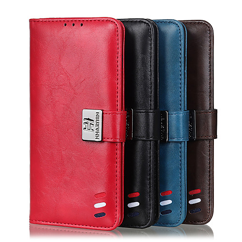 

Phone Case For Samsung Galaxy Full Body Case Leather Wallet Card S20 FE 5G Wallet Card Holder Shockproof Solid Color PU Leather