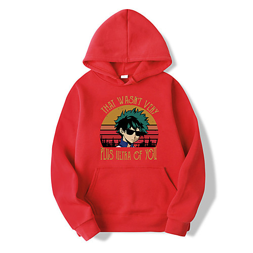 

Inspired by My Hero Academia Boko No Hero Midoriya Izuku Hoodie Anime Polyester / Cotton Blend Graphic Prints Printing Harajuku Graphic Hoodie For Women's / Men's