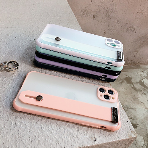 

Phone Case For Apple Back Cover iPhone 12 Pro Max 11 SE 2020 X XR XS Max 8 7 Shockproof Ring Holder Frosted Transparent TPU