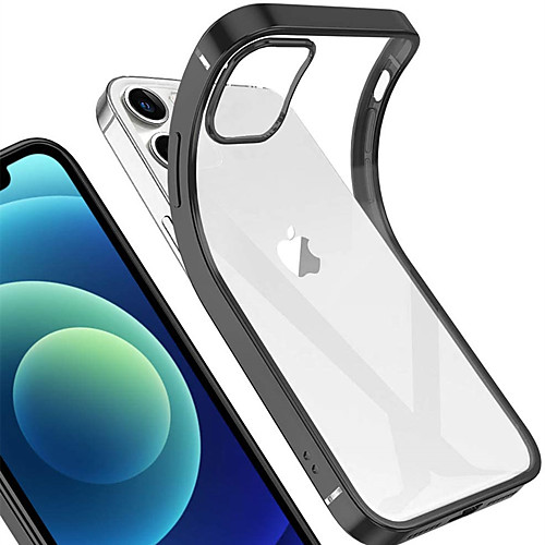 

Phone Case For Apple Back Cover iPhone 12 Pro Max 11 SE 2020 X XR XS Max Plating Solid Color TPU