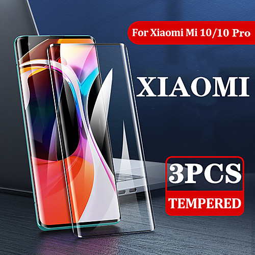 

3PCS Tempered Glass For Xiaomi Mi 10 / Mi10 / 10 Pro Full Cover Screen Protector For Xiaomi Mi 10 Glass
