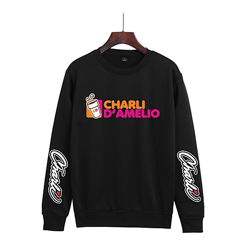 

Inspired by Cosplay Charli D'Amelio Hoodie Anime Polyester / Cotton Blend Graphic Prints Printing Harajuku Graphic Hoodie For Women's / Men's