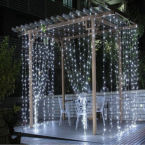 

300 LEDs Curtain String Lights with Remote Control 3x3M Christmas Décor Lights for Christmas New Year's Curtain Window Roof String Lights