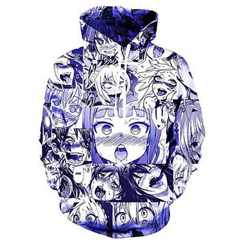 

Inspired by Ahegao Ahegao Cosplay Costume Hoodie Terylene 3D Printing Harajuku Graphic Hoodie For Women's / Men's