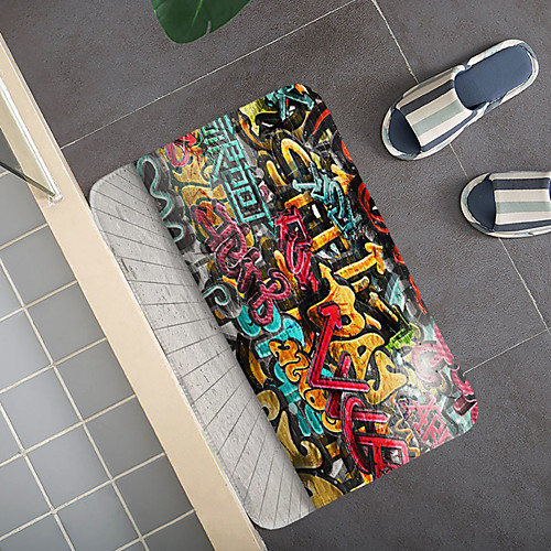 

Graffiti wall Pattern Carpet Door Mat Bedroom Living Room Carpet Study Room Carpet Kitchen Bathroom Anti-slip Mat
