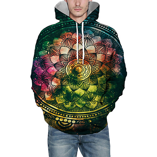 

Men's Pullover Hoodie Sweatshirt Print Graphic 3D Front Pocket Hooded Daily 3D Print 3D Print Casual Hoodies Sweatshirts Long Sleeve Rainbow