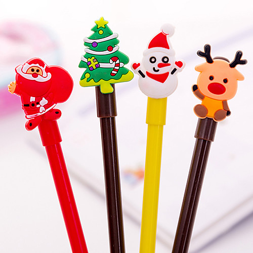 

10pcs Cute Cartoon Christmas Series Neutral Pen Students Pen for Christmas Gel Pen Cute Stationary Random Color