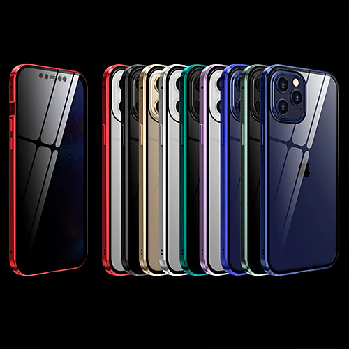 

Case For iPhone 12 / 12 Mini / 12 Pro Max Shockproof / Flip / Transparent Full Body Cases Transparent / Solid Colored Tempered Glass / Metal / Anti-Voyeurism Case For iPhone 11Pro Max / 11 / 11Pro