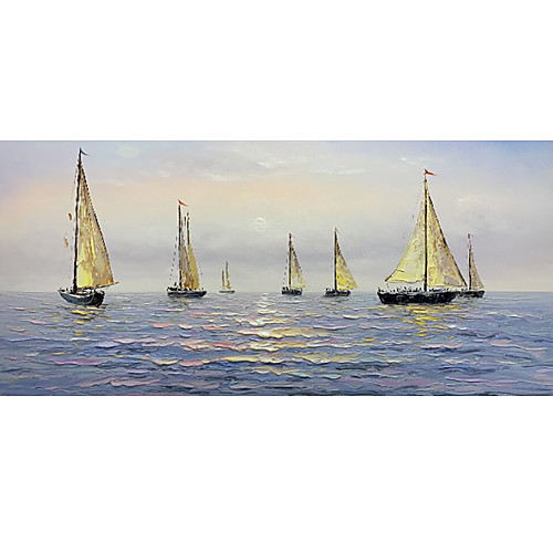 

Oil Painting Hand Painted Horizontal Panoramic Abstract Modern Rolled Canvas (No Frame)