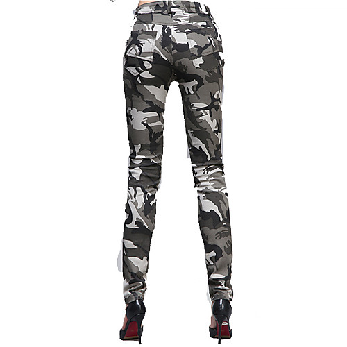 

Women's Work Pants Hiking Pants Trousers Military Camo Summer Outdoor Ripstop Quick Dry Breathable Stretchy Cotton Pants / Trousers Bottoms Army Green Camouflage Camping / Hiking Hunting Fishing S M