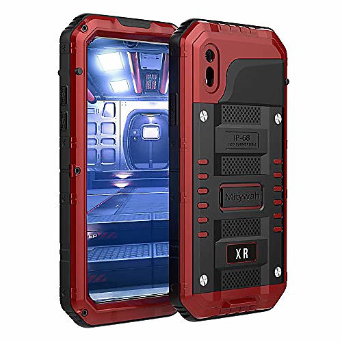 

Case Compatible With iPhone 12 11 Pro Max Metal Case Heavy Duty Full Body Protective Waterproof Shockproof Tough Rugged Hybrid Military Grade Defender Outdoor for iPhone X/XS XR XS Max 7 Plus/8 Plus