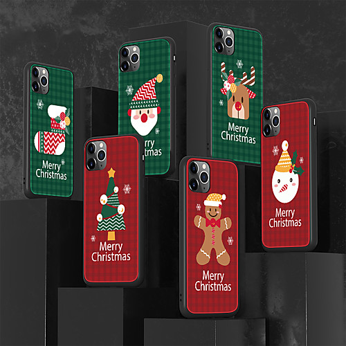 

Tempered Glass Christmas Mirror Case for iPhone 12 11 Pro Max X Xs Xs Max XR 7 7plus 8 8plus 6 6s 6plus iPhone SE2020 Shockproof Protective Case Cover