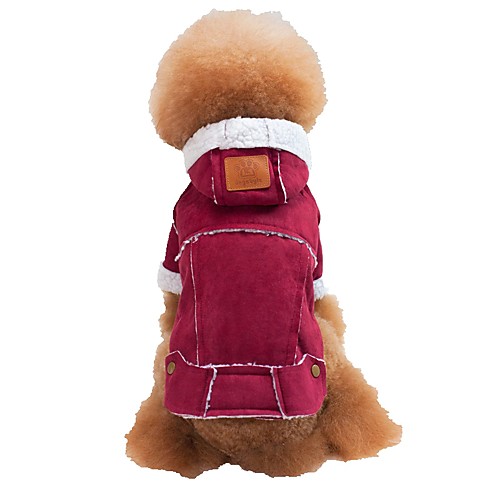 

Dog Coat Puppy Clothes Solid Colored Casual / Daily Outdoor Winter Dog Clothes Puppy Clothes Dog Outfits Red Yellow Brown Costume for Girl and Boy Dog Polyester S M L XL XXL