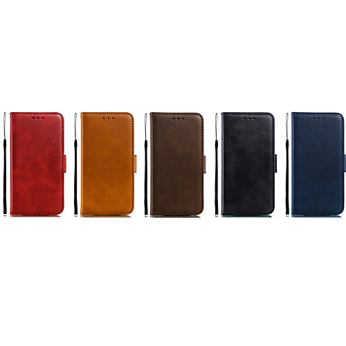 

Phone Case For Samsung Galaxy Full Body Case Leather Wallet Card Galaxy A81 / M60S Wallet Card Holder Shockproof Solid Color PU Leather