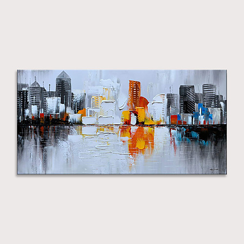 

Oil Painting Hand Painted Horizontal Abstract Landscape Modern Rolled Canvas (No Frame)