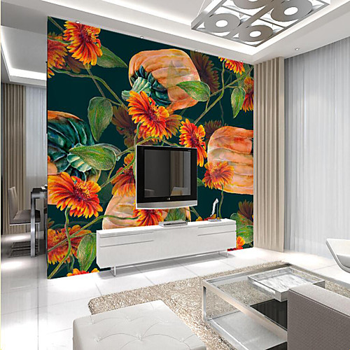 

Mural Wallpaper Wall Sticker Covering Print Peel and Stick Removable Floral Flower Canvas Home Décor