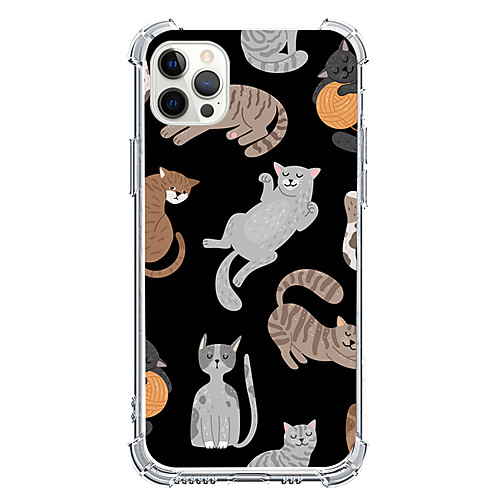 

Cartoon Cat Phone Case For Apple iPhone 12 iPhone 11 iPhone 12 Pro Max Unique Design Protective Case Shockproof Back Cover TPU