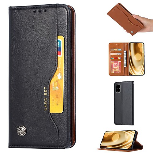 

Case For Samsung Galaxy S20 FE Wallet Card Holder with Stand Full Body Cases Solid Colored PU Leather Galaxy Note 20 Ultra S20 Plus Note 10 A21S A41 A20E A10E A30S A50S A51 A71 A81 A91