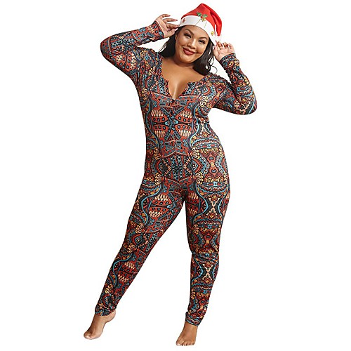 

Women's Active Rainbow Jumpsuit Abstract Print