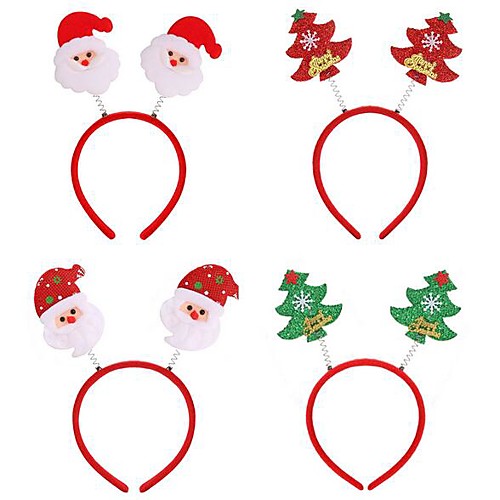 

Women's Men's Hair Jewelry For Christmas Halloween Party Evening Gift Christmas Santa Suits Classic Fabric Alloy White Red Green 1pc