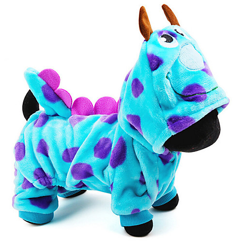 

Cat Dog Costume Hoodie Jumpsuit Cartoon Cosplay Winter Dog Clothes Puppy Clothes Dog Outfits Blue Costume for Girl and Boy Dog Polar Fleece XXS XS S M L