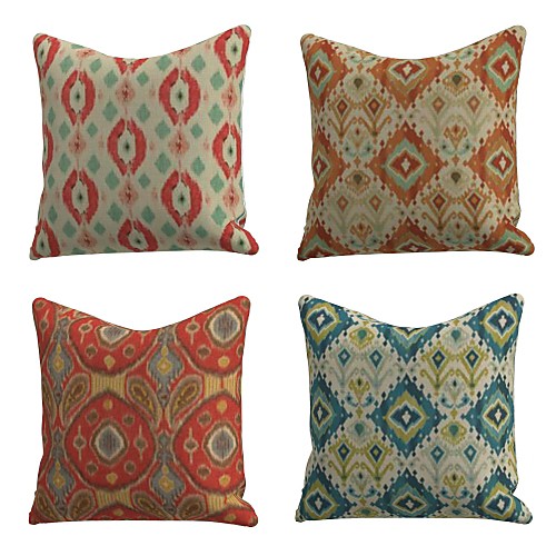 

Cushion Cover 4PC Faux Linen Soft Decorative Square Throw Pillow Cover Cushion Case Pillowcase for Sofa Bedroom 45 x 45 cm (18 x 18 Inch) Superior Quality Mashine Washable