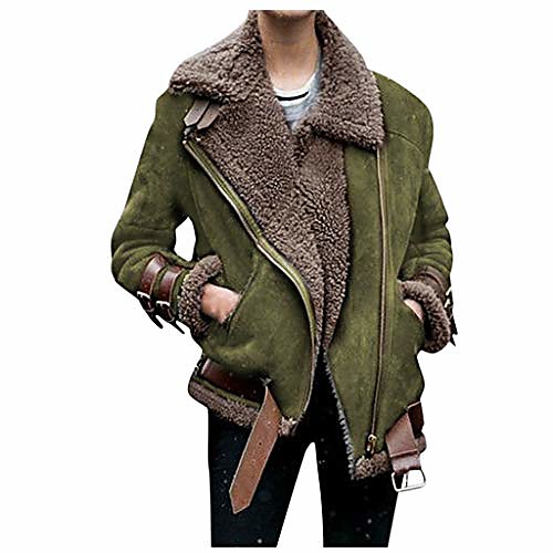 

Women's Jacket Causal Fall Spring Regular Coat Regular Fit Casual Jacket Long Sleeve Solid Color Pure Color Brick red Gray