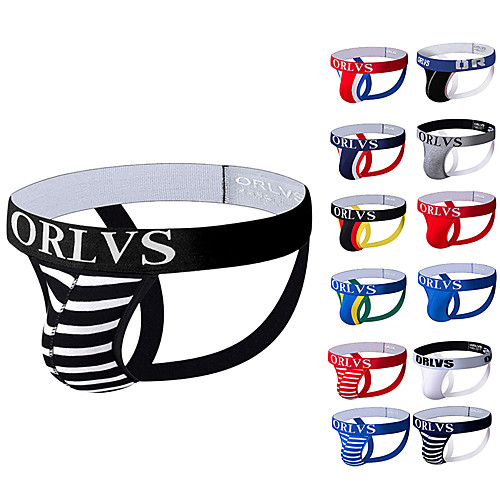 

Men's Jockstrap Athletic Supporters Sports Underwear Sports & Outdoor Shorts Bottoms Cotton Winter Running Walking Jogging Training Quick Dry Breathable Soft Sport Red black RedBlue White Black