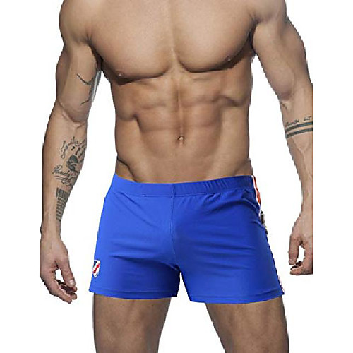 

mens bodybuilding workout shorts gym running tight active shorts blue