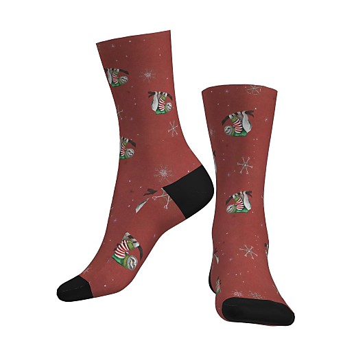 

Crew Socks Compression Socks Calf Socks Athletic Sports Socks Cycling Socks Women's Men's Bike / Cycling Breathable Soft Comfortable 1 Pair Christmas Santa Claus Cotton Red S M / Stretchy