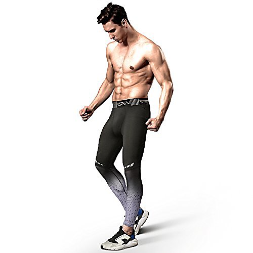 

men's compression tights advanced compression & muscle recovery leggings for training,running & athletics grey,large