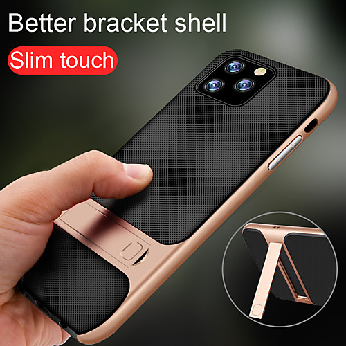

Phone Case For Apple Back Cover iPhone 12 Pro Max 11 SE 2020 X XR XS Max 8 7 6 Shockproof with Stand Solid Color TPU PC