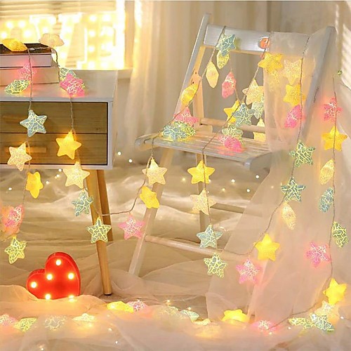 

3M 6M LED Crack Star Fairy Lamp Christmas Tree String Twinkle Garlands Battery Flash Holiday Party Wedding Indoor Decor Lights